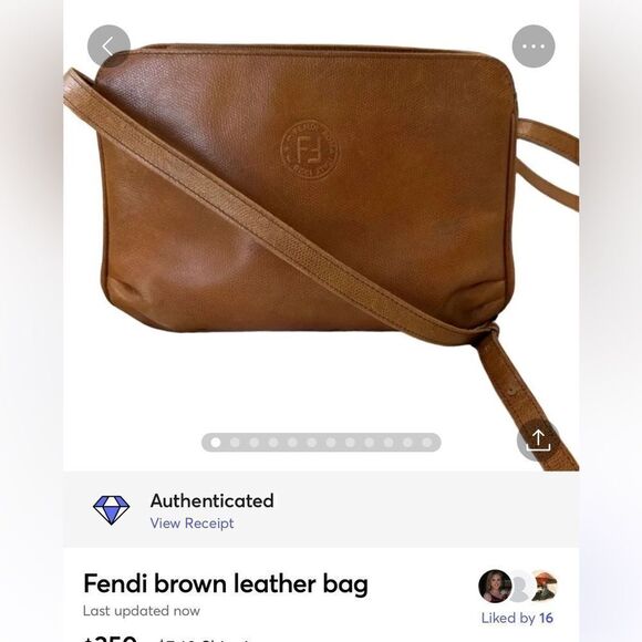 Fendi Brown genuine leather should bag - Picture 16 of 16